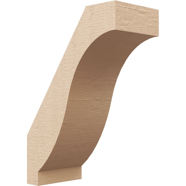 Ekena Millwork 5-inch W x 10-inch D x 14-inch H Baker Rough Cedar Woodgrain TimberThane Knee Brace, Primed BRCUR05X10X14BKRRCPR - main